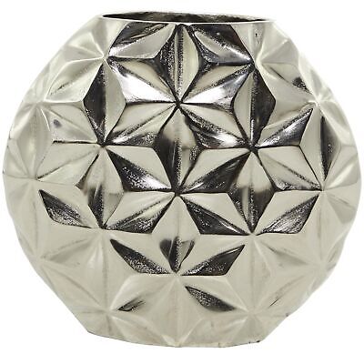 CosmoLiving by Cosmopolitan Aluminum Metal Geometric Decorative Vase Faceted ...