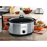 Crock-Pot Large 8 Quart Oval Manual Slow Cooker, 8 QT, Stainless Steel