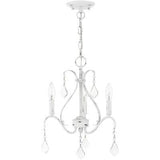 Livex Lighting 40843-60 3 Light Antique White Chandelier