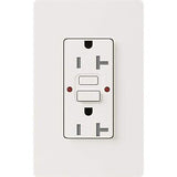 Lutron SCR-20-GFST-SW Claro Satin Colors 20-Amp Self-Testing Receptacle, Snow