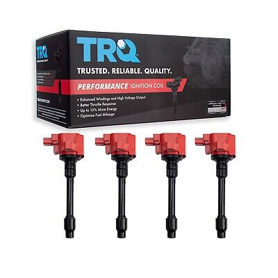 TRQ Performance 4pc Ignition Coil Set for Honda Accord Civic 2.0L Fit 1.5L New