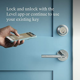 Level Bolt Smart Lock - Deadbolt The smallest smart lock, Satin Chrome