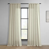 HPD Half Price Drapes Classic Semi Sheer Faux Linen Curtains for Living Room ...