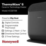 Honeywell ThermaWave 6 Ceramic Technology Space Heater, Black&#8211;Ceramic Heat