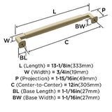 Amerock BP54060BBZ | Golden Champagne Appliance Pull | 12 inch (305mm) Center...