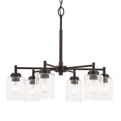 KICHLER Winslow 26" Chandelier Industrial 6 Light CeilingFixture with Clear S...