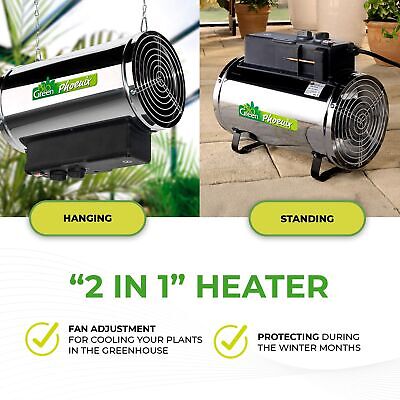 PHX 2.8/US Phoenix Greenhouse Heater &#8211; 220-240V - 9553 BTU Stainless Steel