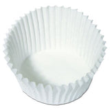 Hoffmaster Fluted Bake Cups, 4.5 Diameter x 1.25 h, White, Paper, 500/Pack, 2...