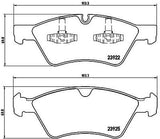 Brembo P50063 Low-Met Front Disc Brake Pad Set MERCEDES-BENZ OE# 1644202220