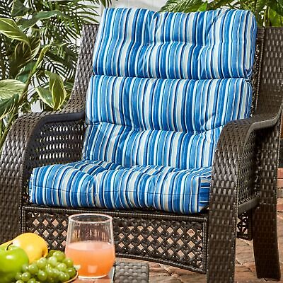 Greendale Home Fashions Outdoor 44 x 22-inch High Back Chair Cushion, Set of ...