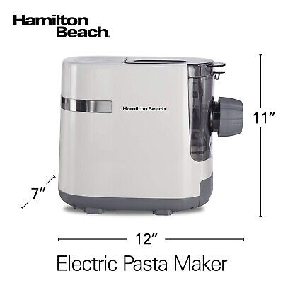 Hamilton Beach Electric Pasta Maker & Noodle Machine with 7 Molds for Spaghet...