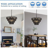 20 inch Pendant Lights Kitchen Island, 6 Lights Large Boho Chandeliers, Heigh...