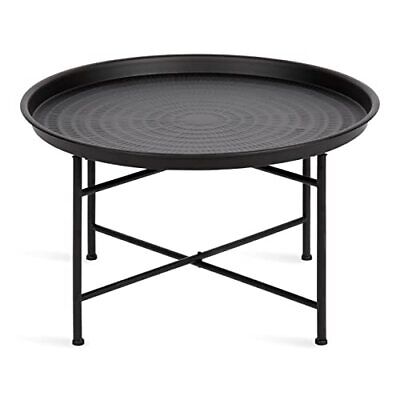 Kate and Laurel Mahdavi Modern Coffee Table, 26 x 26 x 25.5x25.5x15.5, Black