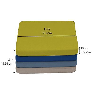 Factory Direct Partners 13929-307 15" Square Indoor Outdoor Floor Seat Cushio...