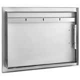 Mophorn BBQ Access Door 24W x 17H Inch, Horizontal Single x 17H, Silver