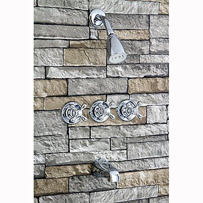 Kingston Brass KB231AX Tub and Shower 5-Inch Spout Reach, Polished Chrome