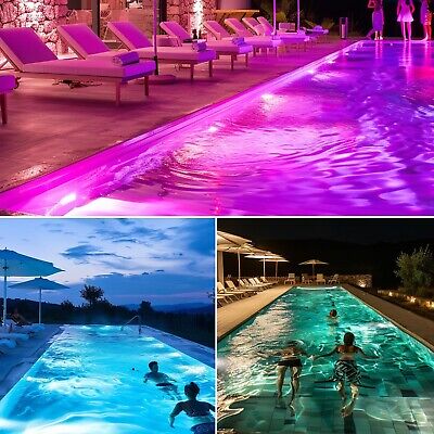 2 in 1 LED Pool Lights for above Ground Inground Pools-24W Double Light RGB U...