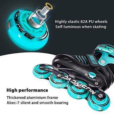 PAPAISON Adjustable Inline Skates Boys Ages 4-12, Roller Skates for Girls Kid...