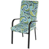 Magpie Fabrics Outdoor/Indoor High Back Square Corner Chair Cushion with Hand...