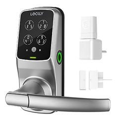 Lockly Secure Pro, Wi-Fi Smart Door Lock, Keyless Entry Latch, Satin Nickel