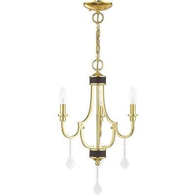 Livex Lighting 41273-02 Glendale - Three Light Mini Chandelier, Polished Bras...