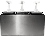 Carlisle FoodService Products Condiment Rail Condiment Center with 3 Standard...