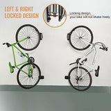 Wallmaster Swivel Double Bearing Design Bike Rack, Wall Mount Bicycles 2-Pack...