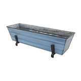 Achla Designs C08NB-K6 Small Blue Flower 2 x 6 Railings Window Box and Brackets