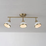 Globe Electric 64000003 22" 3-Light Track Lighting, Matte Brass, Matte White ...