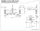 Kingston Brass KS3955PL Restoration Mini Widespread Lavatory Faucet with Porc...