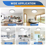 Allsmartlife Led Flush Mount Ceiling Light, 6 Pack 24W 12inch Round Led Surfa...