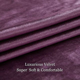 BULBUL Velvet Window Curtains 120 inch Length- 2 Panels Purple Living Room He...