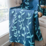 Melodieux Flower Embroidery Linen Wide Blackout Curtains for Patio Door Livin...