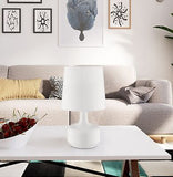 OK Lighting OK-819WH 17.25" H Cheru Touch Table Lamp, Glossy White