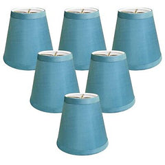 Royal Designs CS-1006-5BLU-6 Clip On Empire Chandelier Lamp Shade, 3" x 5" x ...