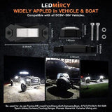 R2 White LED Rock Lights 20PCS for Trucks Off Road RZR ATV UTV SUV Super Brig...