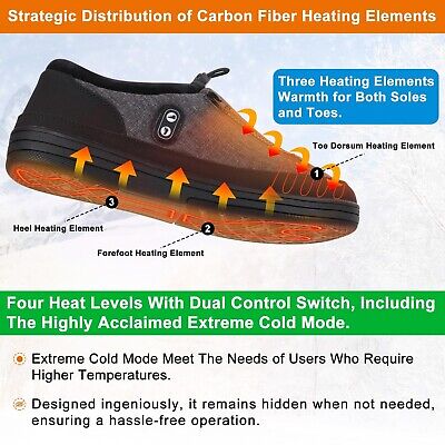 Heated Slippers, Kamlif 4 Heating Levels Cordless Foot Warmers for Cold Feet,...