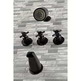 Kingston Brass KBX8130DX Concord Tub and Shower Faucet, Matte Black, 7.13 x 1...