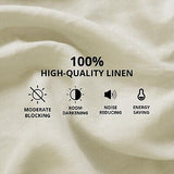 HPD Half Price Drapes French Linen Curtains 84 Inches Long Room Darkening Cur...