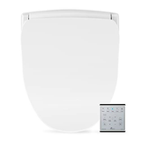 Bio Bidet Slim Two Smart Toilet Seat in Round White with Round,