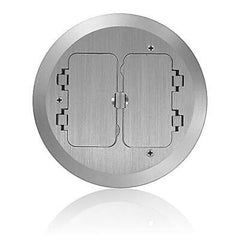 Leviton FBC2F-N Concrete Floor Box Nickel Plated Cover 2 Flip Lids,