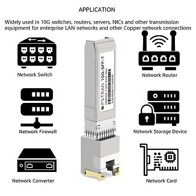 10GBASE-T SFP+ RJ45 Copper Transceiver Module Compatible with HPE BladeSystem...