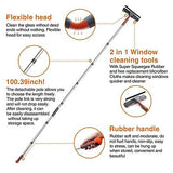 Baban Window Squeegee Cleaner, 2 in 1 Window Cleaning Tool with Straight Exte...