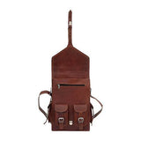 Shy Shy Let&#8217;s Touch The Sky 18 inch Brown Premium Leather Laptop Backpack