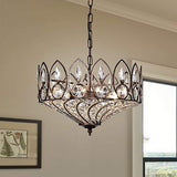 Warehouse of Tiffany Fridrick Rustic Bronze 3-Light Pendant with Crystal Shad...