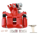 TRQ Rear Right Brake Caliper w/Bracket Performance Red Passenger Side Compati...