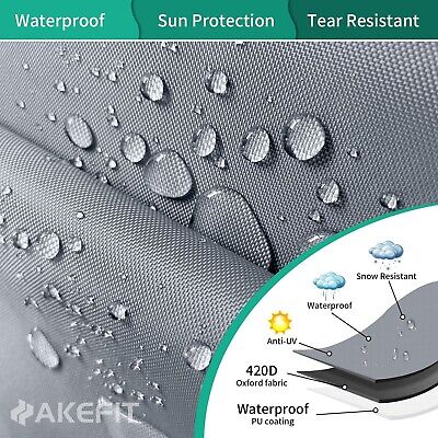 AKEfit Waterproof Hot Tub Cover,Heavy Duty 600D Waterproof Oxford Material SP...