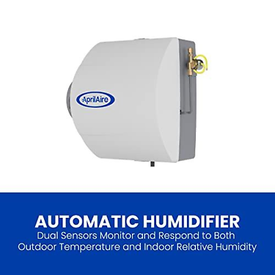 AprilAire 600 Whole Home Humidifier, Automatic High 1700-5000 sq. ft., Gray