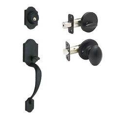 Copper Creek HZ2610XEK-BC Heritage Front Entrance Handleset in Black with Egg...