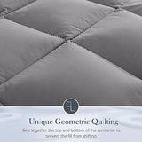 Feather Down Comforter Oversized Queen - Medium Warm All Season Soft Duvet In...